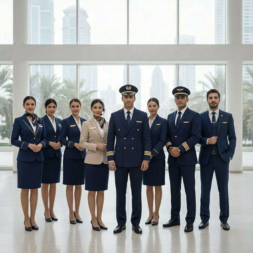 Top Airline uniforms.